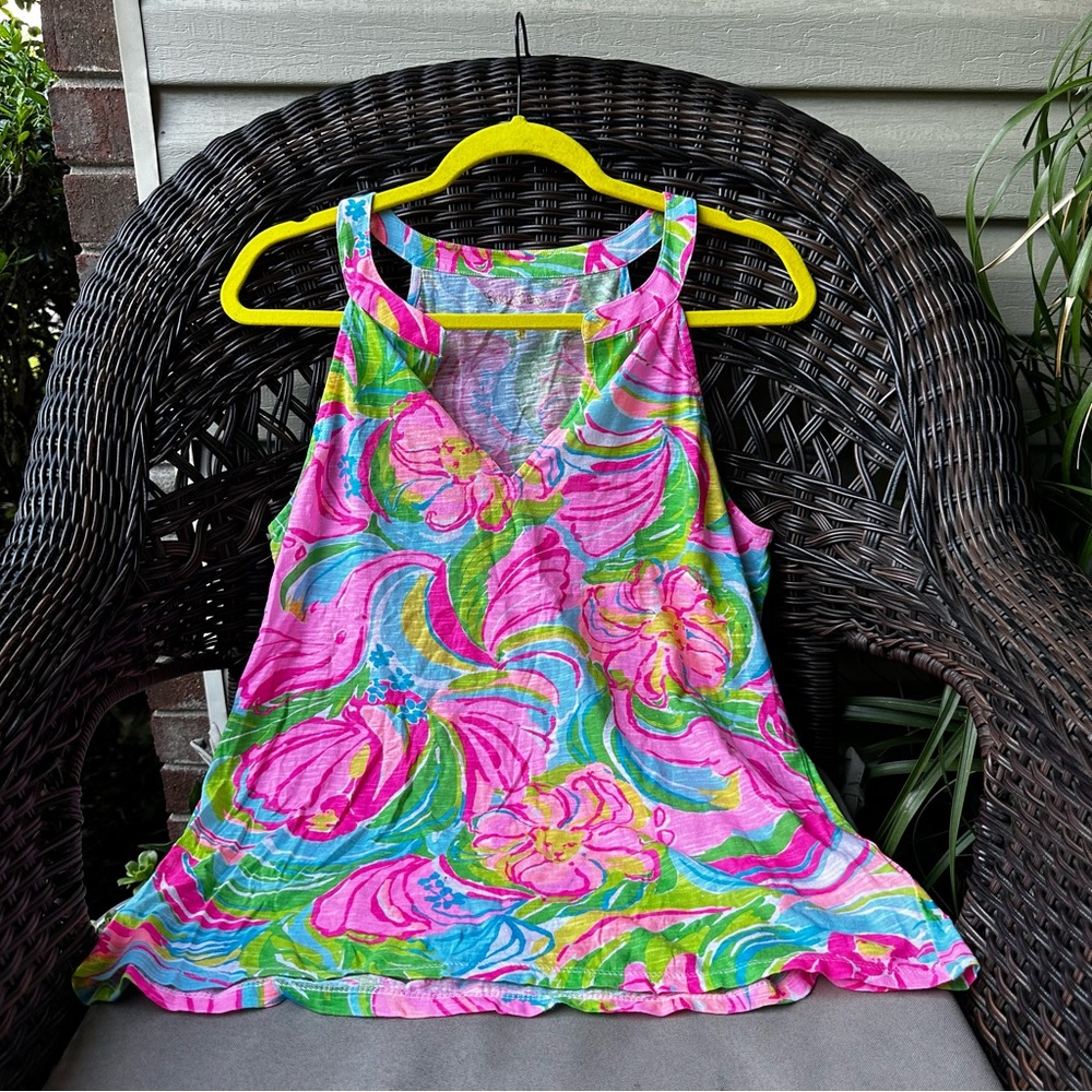 Lilly Pulitzer Arya Tank So A Peeling Elephant L
